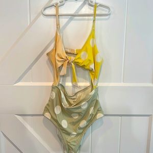 Urban Outfitters Cut out High Waist One Piece adjustable straps small